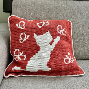 overlay crochet pattern cat pillow